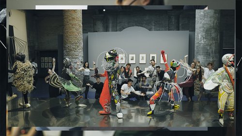 Die Studierenden bei einer Exkursion zur Kunst-Biennale Venedig 2022 (Foto: Christian Andrés Parra Sánchez)
