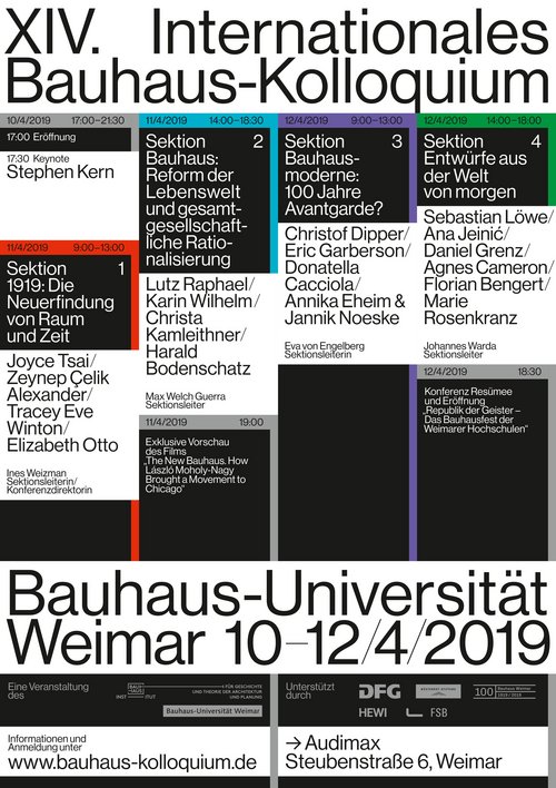 Bauhaus Universitat Weimar Register Now For The 14th International Bauhaus Colloquium 2019