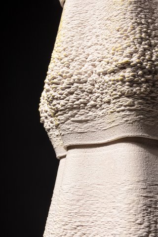 The surface texture is deliberately used and manipulated to encourage the growth of algae. Photo: Lena Vogel