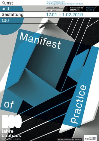 »Manifest of Practice« zeigt vom 17. Januar bis 1. Februar 2019 Werke von Studierenden und Alumni der Bauhaus-Universität Weimar in Berlin.