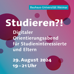 Studieninteressierte, Schüler*innen sowie deren Eltern sind eingeladen, sich über das Studium zu informieren.