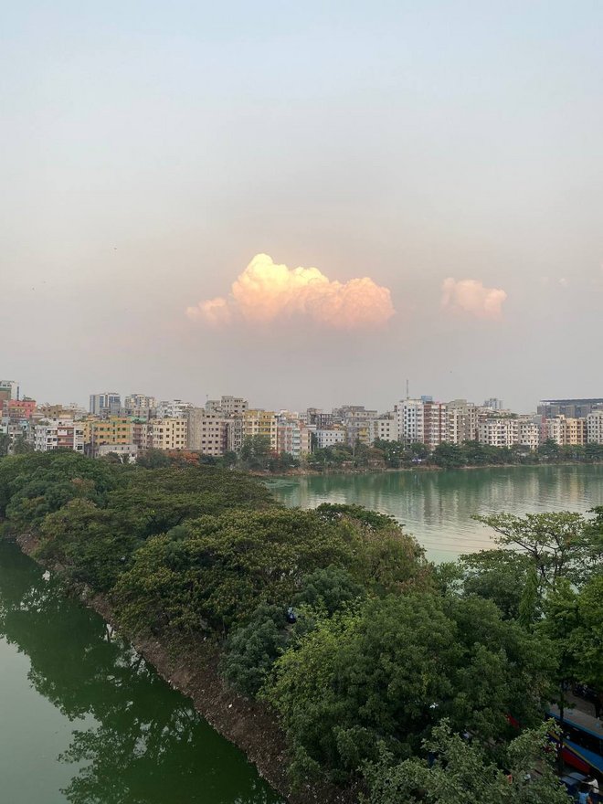 Blick auf Dhaka. Foto: Alina Belinc