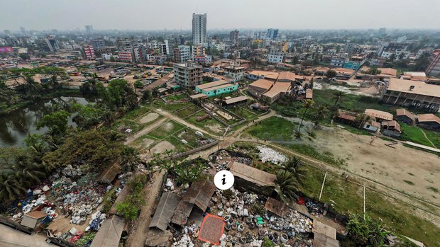 Blick auf Recyclingshops im 360°-Rundgang zum Forschungsprojekt SCIP Plastics