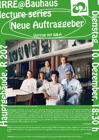 Plakat IRRE@bauhaus mit Neue Auftraggeber