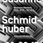 Im Rahmen Veranstaltungsreihe »Bauhaus Masters« an der Bauhaus-Universität Weimar begrüßen wir am Dienstag, 30. Juni 2015, Susanne Schmidhuber zum Thema »Kommunikation im Raum«.