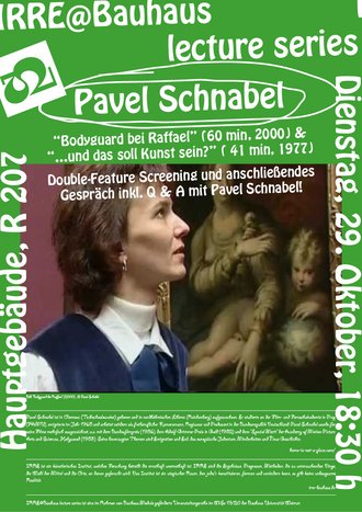 Plakat IRRE@bauhaus mit Pavel Schnabel