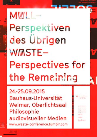 Vom 24. bis 25. September findet in Weimar die medienwissenschaftliche Tagung »Müll – Perspektiven des Übrigen« statt.