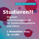 Studieninteressierte, Schüler*innen sowie deren Eltern sind eingeladen, sich über das Studium zu informieren.