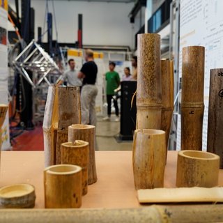 Bambus-Probestücke für Materialuntersuchungen / Thomas Müller