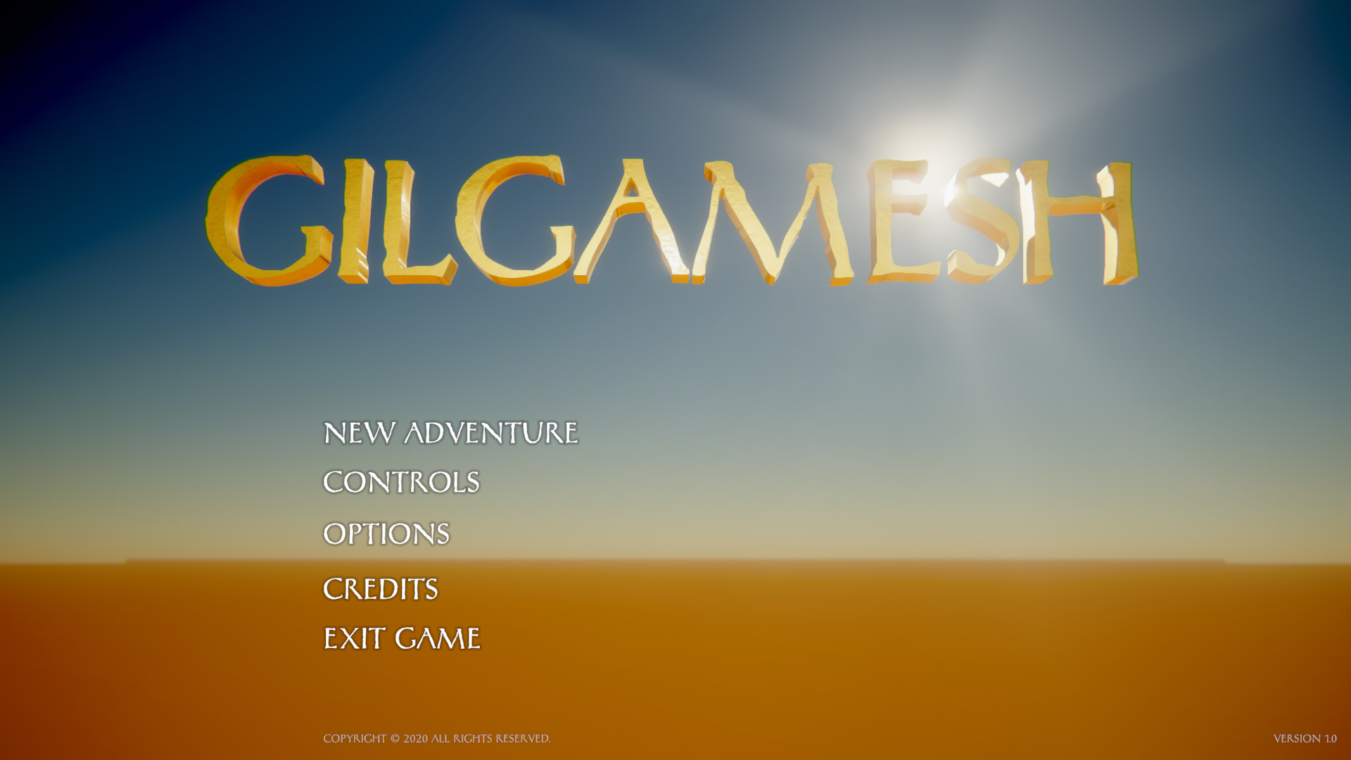 Bildschirmfoto Gilgamesh Titelbildschirm